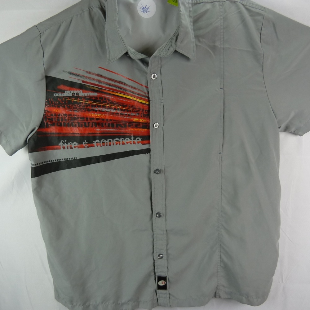 Mountain Dew Gray Button Front Shirt Size XL